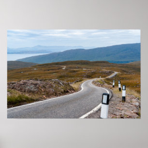 UK, Scotland - Single-track road Poster