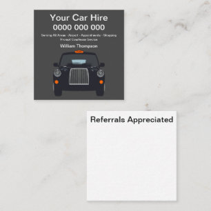 UK Taxi Service Simple Business Cards