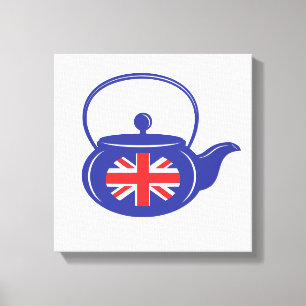 UK Teapot Wrapped Canvas