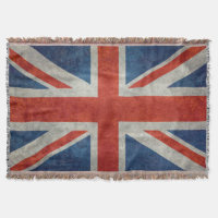 UK Union Jack Flag in retro style vintage textures