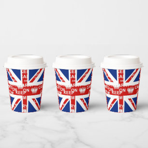 UK Union Jack Keep Calm Paper Cups