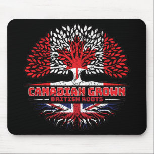 Uk United Kingdom British Canadian Canada Tree Mouse Pad