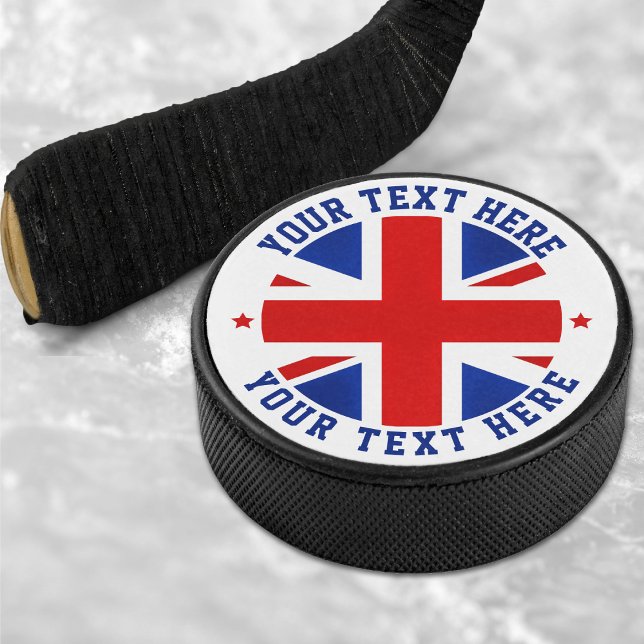 UK United Kingdom Flag London British Britain Hockey Puck (UK United Kingdom Flag London British Britain Hockey Puck)