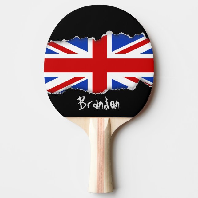Uk United Kingdom Flag Ping Pong Paddle (Front)