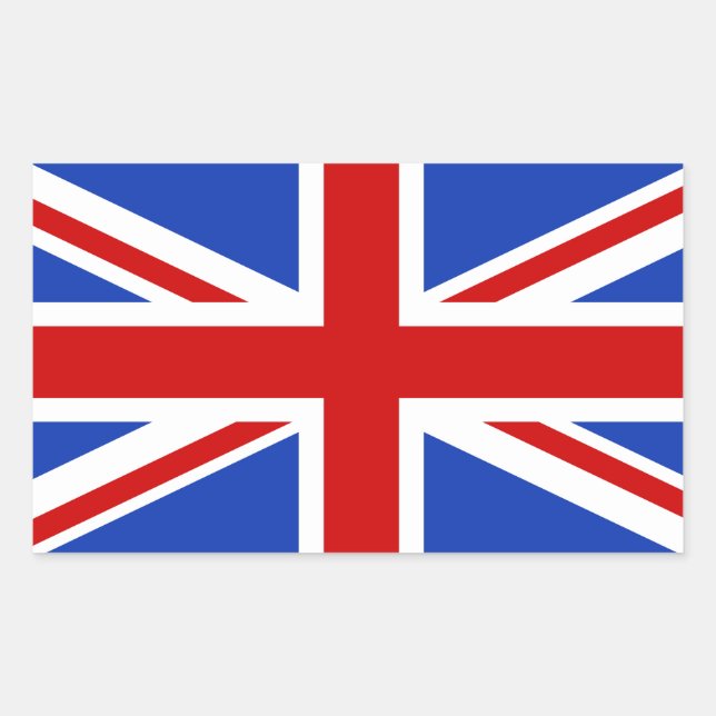 Uk United Kingdom Flag Rectangular Sticker (Front)