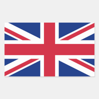 UK United Kingdom Union Jack Flag Rectangular Sticker