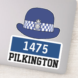 UK Woman Police Constable Hat with Name & Number 