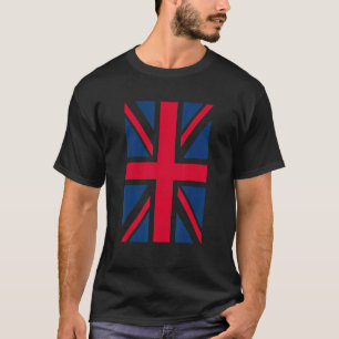 Uk Women Men Cool Vertical British Union Jack Fla T-Shirt