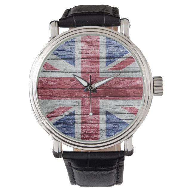 UK wood flag Watch (Front)