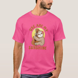 Uke Are My Sunshine Cute Ukulele Guitar Sloth T-Shirt