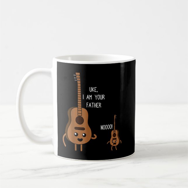 Uke I Am Your Father Funny Ukulele Banjo Guitar Pl Coffee Mug (Left)