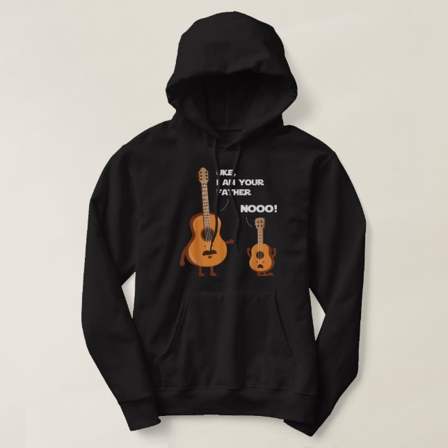 Uke I Am Your Father, Funny Ukulele Guitar Music G Hoodie (Design Front)