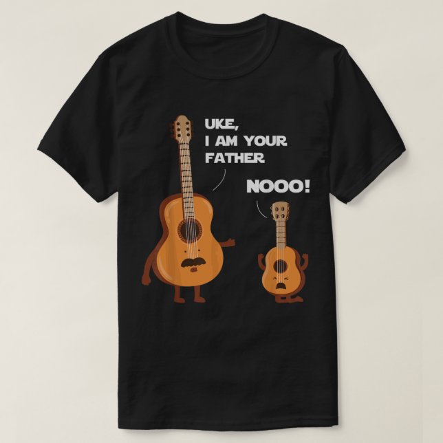 Uke I Am Your Father, Funny Ukulele Guitar Music G T-Shirt (Design Front)