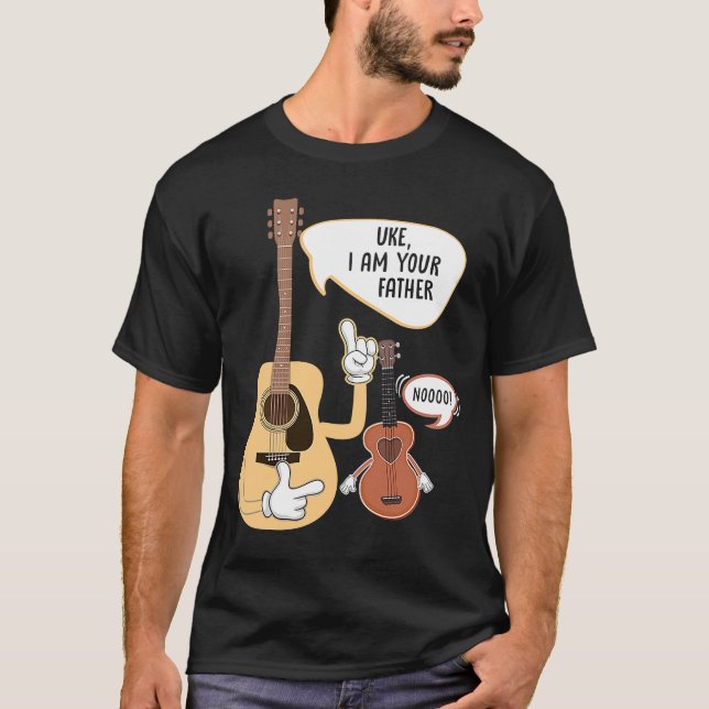 Uke I Am Your Father Music  Ukulele Guitar Player T-Shirt (Front)
