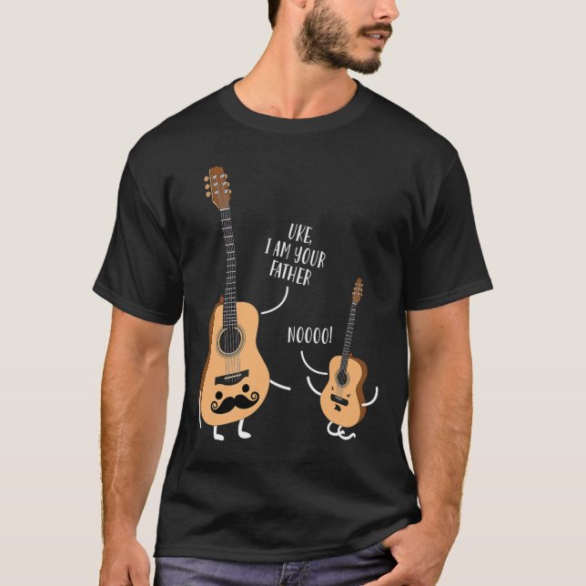 Uke I Am Your Father T Shirt Ukulele Guitar  (Front)