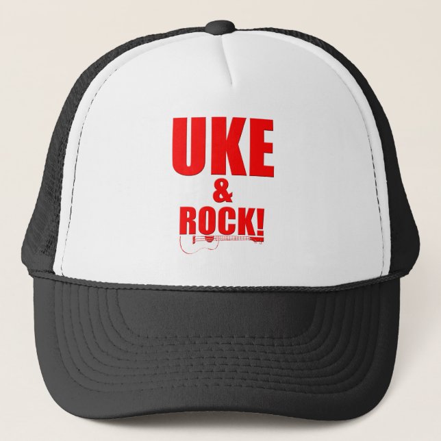 Uke & Rock Trucker Hat (Front)