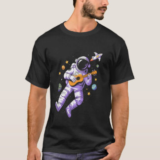 Ukelele Player Astronaut Astronomy Astrology Outer T-Shirt