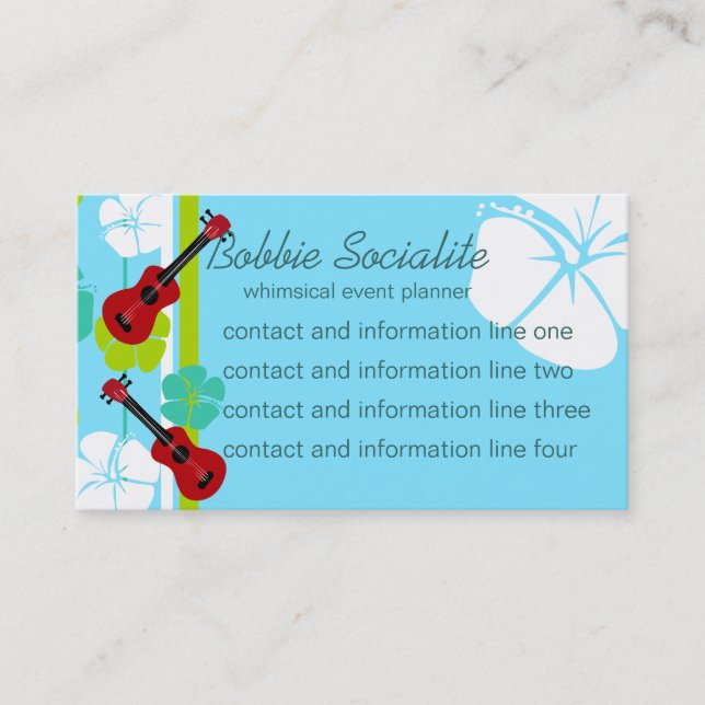 Ukelele Time! Business Card (Front)