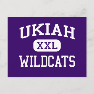 Ukiah - Wildcats - High School - Ukiah California Postcard