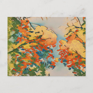 Ukiyo-e Autumn Postcard