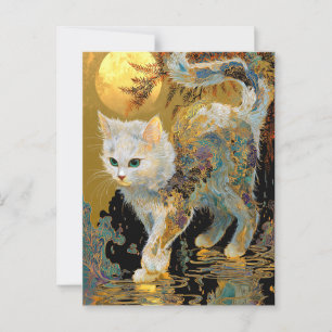 Ukiyo-e Cat Japanese Woodblock Art Postcard