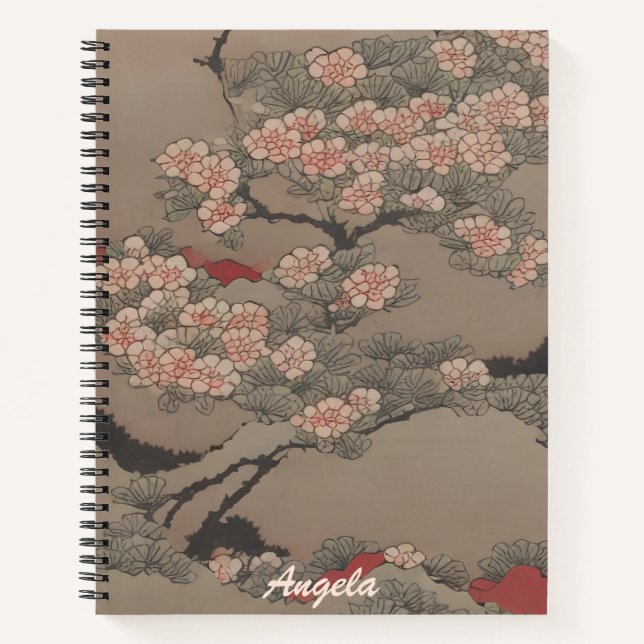 Ukiyo-e Flowering Tree Notebook (Front)