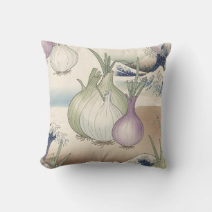 Ukiyo-e Onion Wave Pattern Cushion