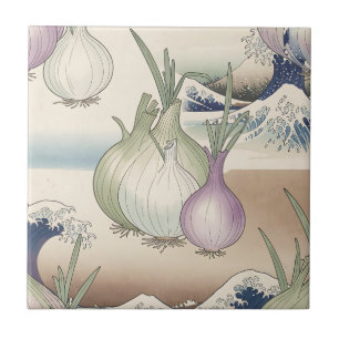 Ukiyo-e Onion Wave Pattern Tile