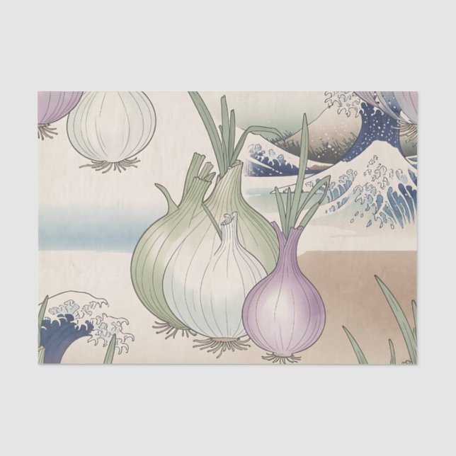 Ukiyo-e Onion Wave Pattern Tissue Paper (Front)