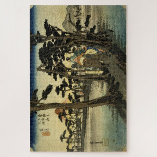 Ukiyo-e Puzzle – Travelers with Mount Fuji | Tradi