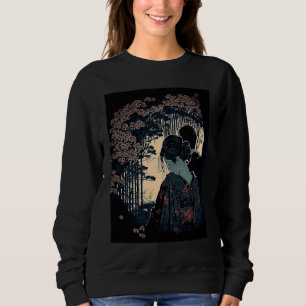 Ukiyo E Retro Japanese Design Romance  Love During Sweatshirt