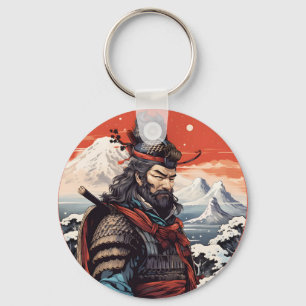 Ukiyo-e samurai Japan Key Ring