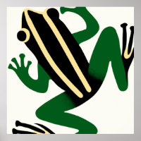 Ukiyo-E Style Japanese Art Asian Frog