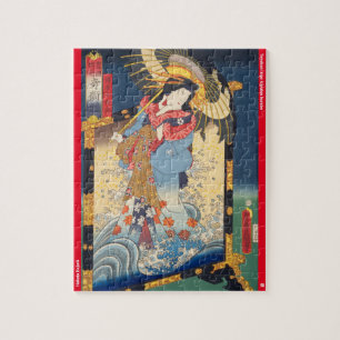 ukiyoe - Hakata Kojorō - Japanese magician - Jigsaw Puzzle