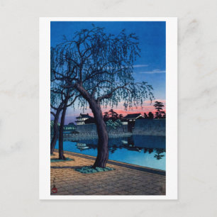 ukiyoe [hasui] A11 Spring Evening at Otemon Postcard