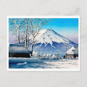 ukiyoe [hasui] A13 Mount Fuji after Snowfall Postcard