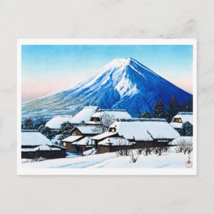 ukiyoe [hasui] A22 Clear Skies after Snow at Yo... Postcard