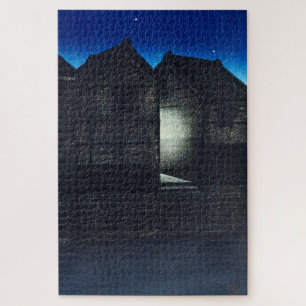 ukiyoe - hasui - C04 - Shinkawa Rive at Night - Jigsaw Puzzle