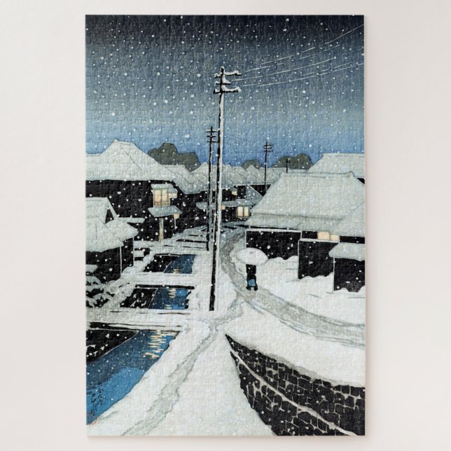 ukiyoe - hasui - C07 - The Village of Terashima …  Jigsaw Puzzle (Vertical)