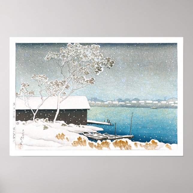 ukiyoe - hasui - C11 - Shirahige in Snow -  Poster (Front)