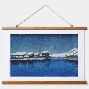 ukiyoe [hasui] C22 Port of Ebisu, Sado Island Hanging Tapestry
