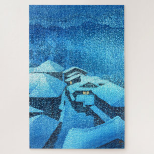 ukiyoe - hasui - m04 - Hataori Hot Spring -  Jigsaw Puzzle