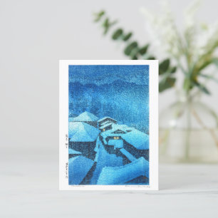 ukiyoe - hasui - m04 - Hataori Hot Spring -  Postcard