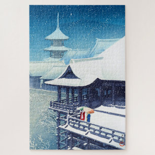 ukiyoe - hasui - m07 - Spring Snow -  Jigsaw Puzzle