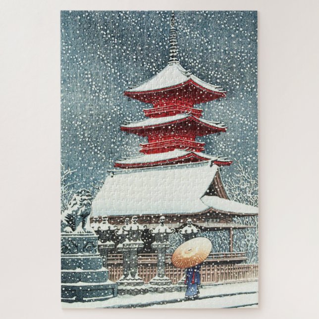 ukiyoe - hasui - m10 - Toshogu Shrine, Ueno -  Jigsaw Puzzle (Vertical)