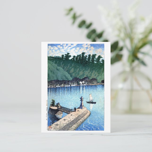 ukiyoe hasui n12 Mihogaseki, Izumo Postcard (Standing Front)