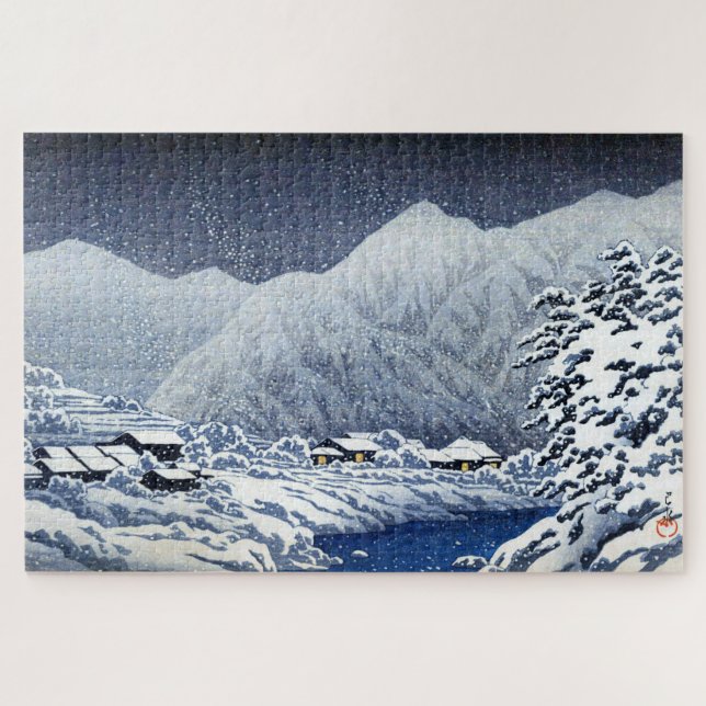 ukiyoe hasui n22 Nakayamashichiri, Hida Jigsaw Puzzle (Horizontal)