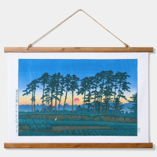 ukiyoe - hasui - No.14 Ikegami Ichinokura (sunset) Hanging Tapestry