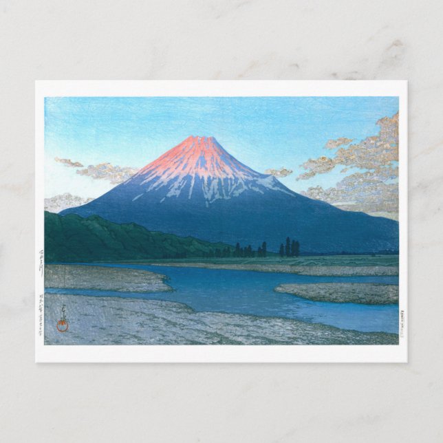 ukiyoe - hasui - No.30 The Fuji River - Postcard (Front)