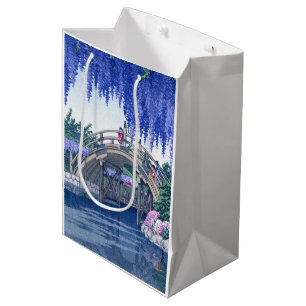 ukiyoe - hasui - No.34 Wisteria at Kameido - Medium Gift Bag